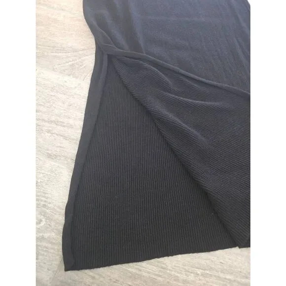 Free People Golden Hour Midi Sweater Skirt Black Size Medium