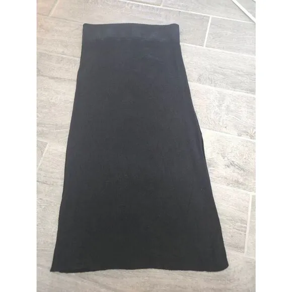 Free People Golden Hour Midi Sweater Skirt Black Size Medium