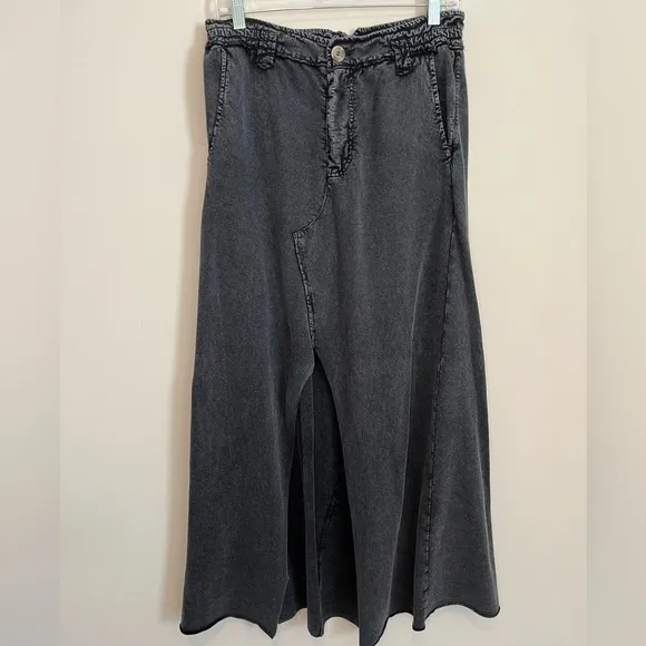 Free People Kona Maxi Skirt in Faded Black Size Medium