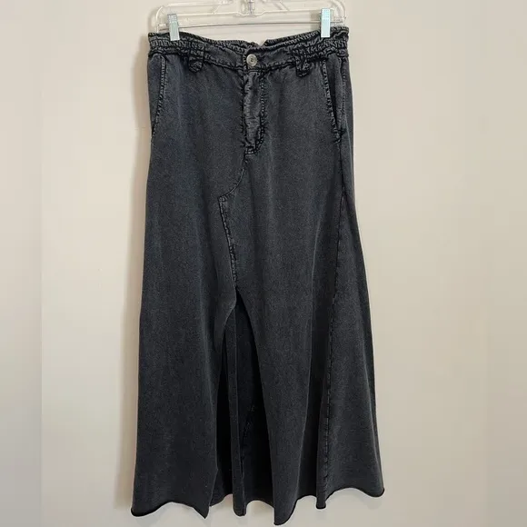 Free People Kona Maxi Skirt in Faded Black Size Medium