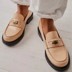 FREE PEOPLE Leather Liv Loafers