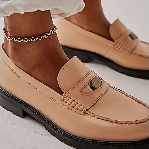 FREE PEOPLE Leather Liv Loafers
