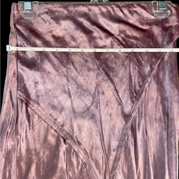Free People Serious Swagger lavender Solid Velvet Bias Cut Midi Skirt...XS