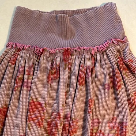 Free People XSmall Skirt Rosebud Maxi Floral Thermal Nirvana Combo in Lilac