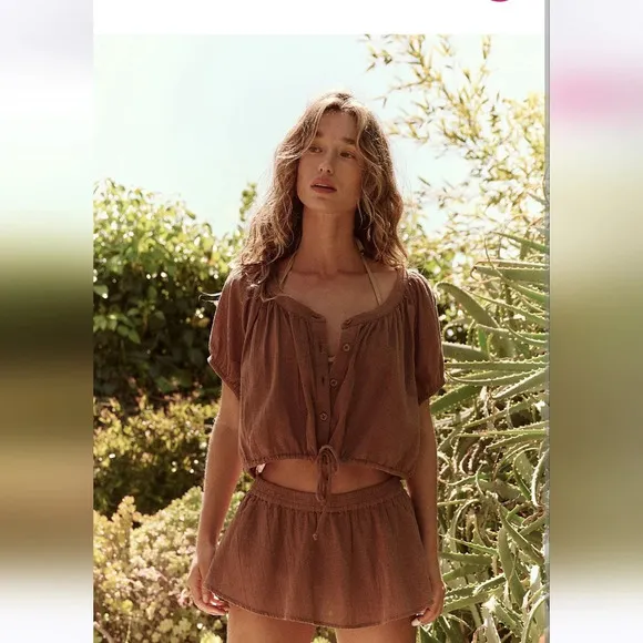 Freepeople Kerri Bloomer set. White. Size small NWT