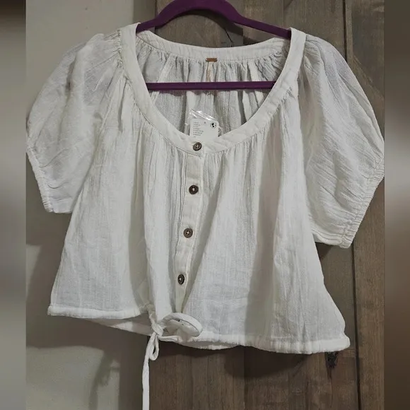 Freepeople Kerri Bloomer set. White. Size small NWT