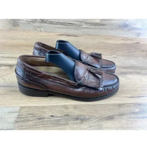French Shriner Men BOCA Shoes Loafers Genuine Leather w Tassles Mens 11M