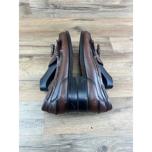 French Shriner Men BOCA Shoes Loafers Genuine Leather w Tassles Mens 11M