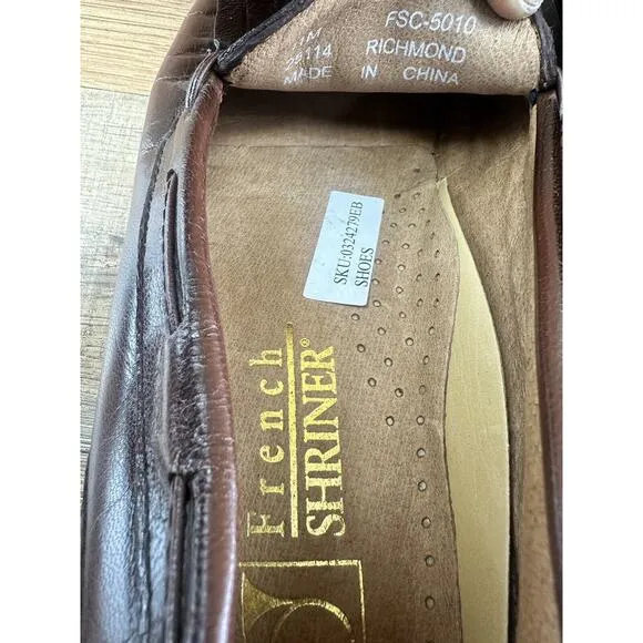 French Shriner Men BOCA Shoes Loafers Genuine Leather w Tassles Mens 11M