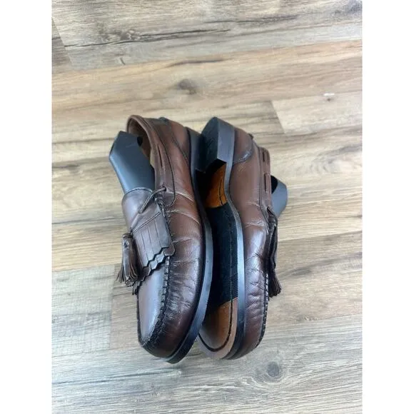 French Shriner Men BOCA Shoes Loafers Genuine Leather w Tassles Mens 11M