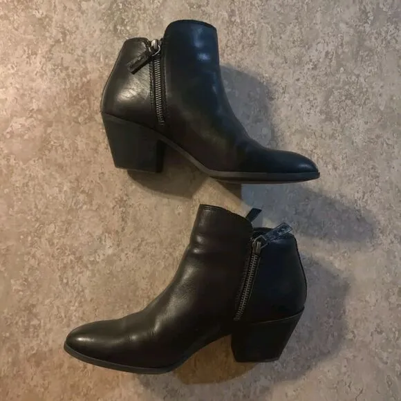 Frye Boots Judith Women's Size 9 M Black Leather Western Double Zip Booties