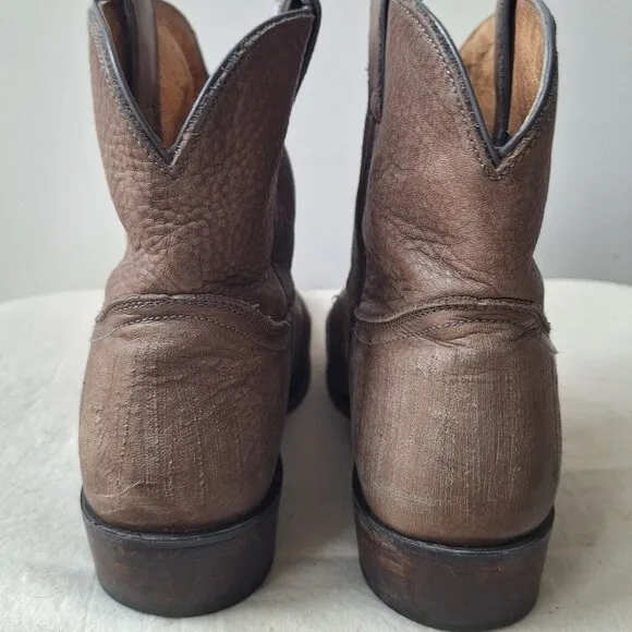 Frye Boots Womens Size 9.5 Billy Short Khaki Leather Western Ankle Boots