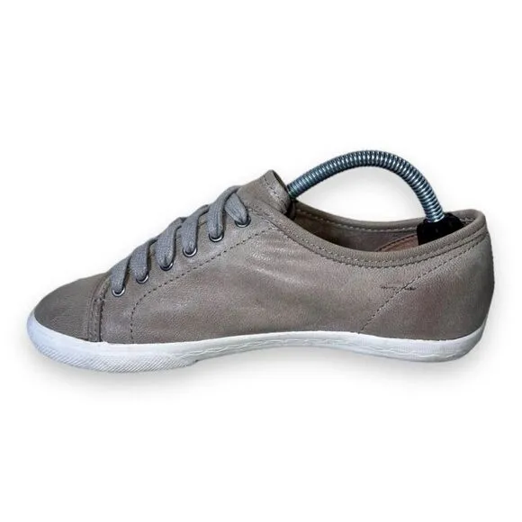 Frye Peggy Low Lace Up Casual Sneakers Taupe Women's 6.5