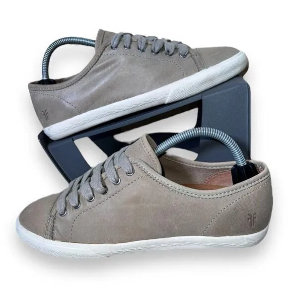 Frye Peggy Low Lace Up Casual Sneakers Taupe Women's 6.5