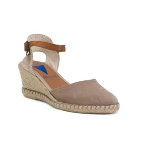 FUN VERBENAS stone Made In Spain Malena Espadrille Wedge Sandals