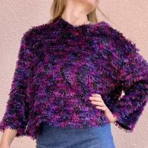 Fuzzy Pullover Crop Sweater Light Breezy
