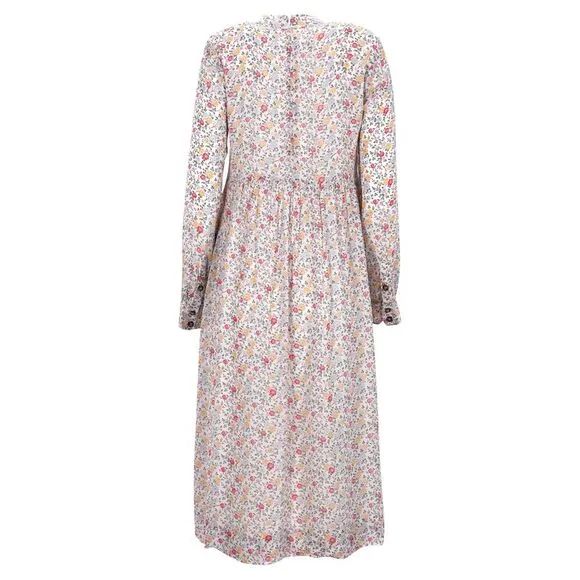 Ganni Ditsy Floral Midi Dress in Multicolor Cotton
