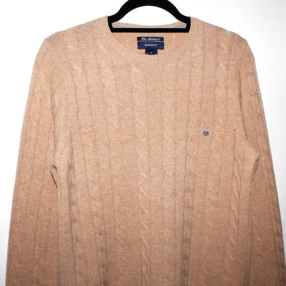 Gant Pure Lambswool Cable-Knit Sweater