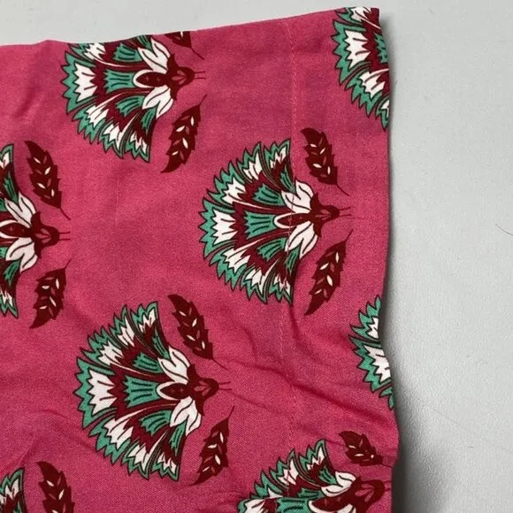 Garrie B. Women's Floral Mini Dress Pink Size XL Long Sleeve - NWT