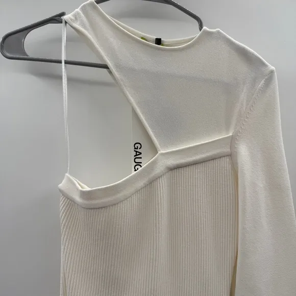 Gauge81 Tinino‎ Ivory One Long Sleeve Knit Mini Dress Sz S NEW