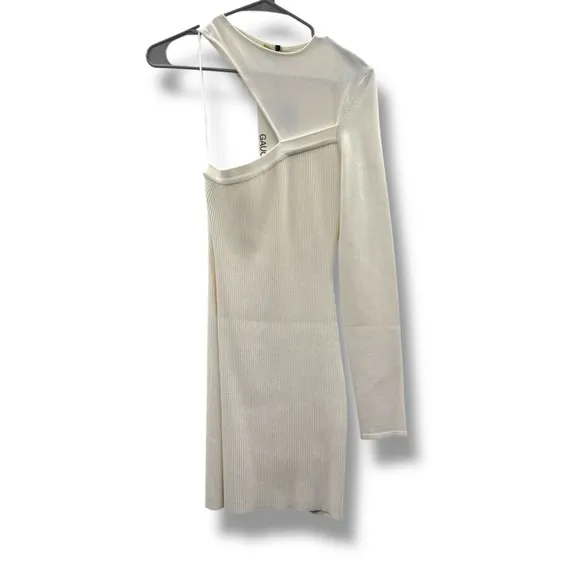 Gauge81 Tinino‎ Ivory One Long Sleeve Knit Mini Dress Sz S NEW