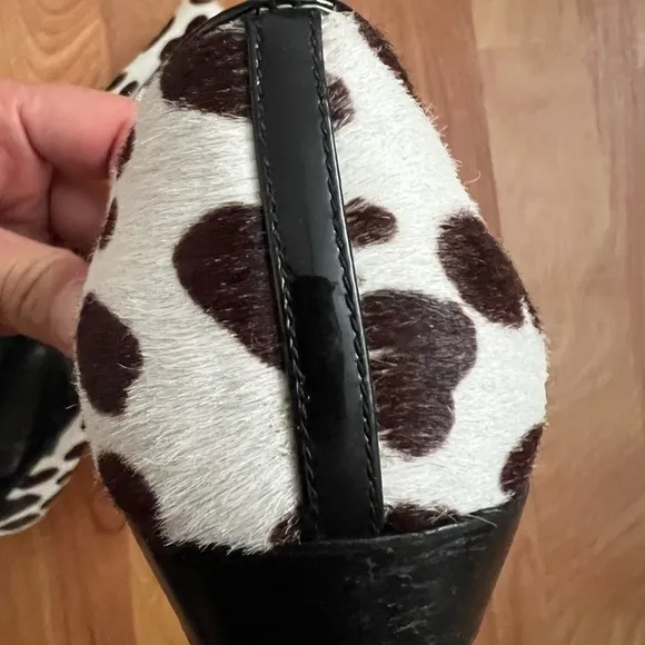 GCI Collection dyed calfskin pointy toe leather kitten loafers sz 7 EUC