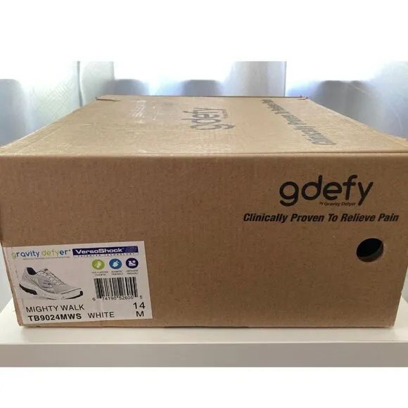 GDEFY by Gravity Defyer Gray TB9024MWS-M Mighty Walk Sneakers - Men's Size 14M