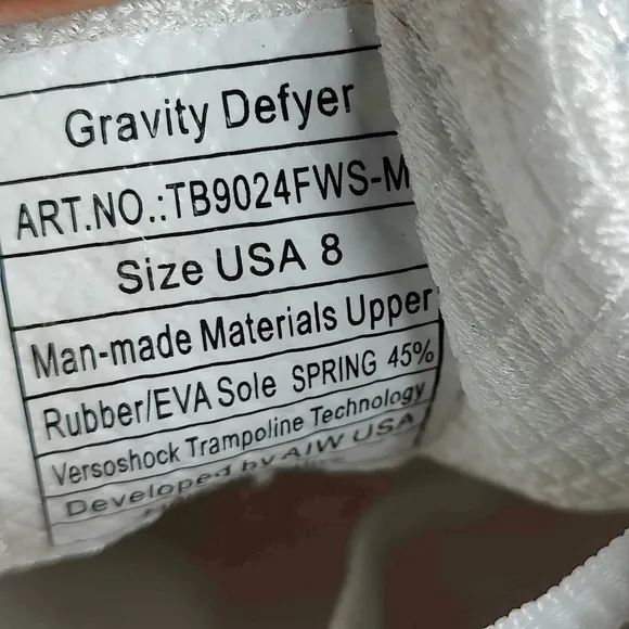 GDEFY Gravity Defyer Mighty Walk Sneakers White Gray  Women's Shoes Size 8