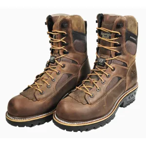 Georgia Boot LTX Men's Size 10.5W Brown Logger Waterproof 9&quot; Work Boots GB00616