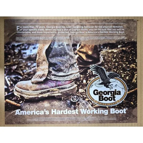 Georgia Boot LTX Men's Size 10.5W Brown Logger Waterproof 9&quot; Work Boots GB00616