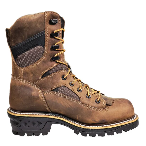 Georgia Boot LTX Men's Size 10.5W Brown Logger Waterproof 9&quot; Work Boots GB00616