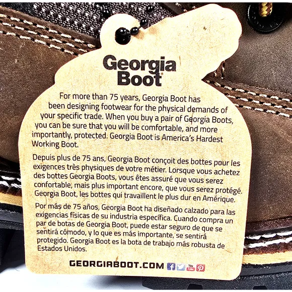 Georgia Boot LTX Men's Size 10.5W Brown Logger Waterproof 9&quot; Work Boots GB00616