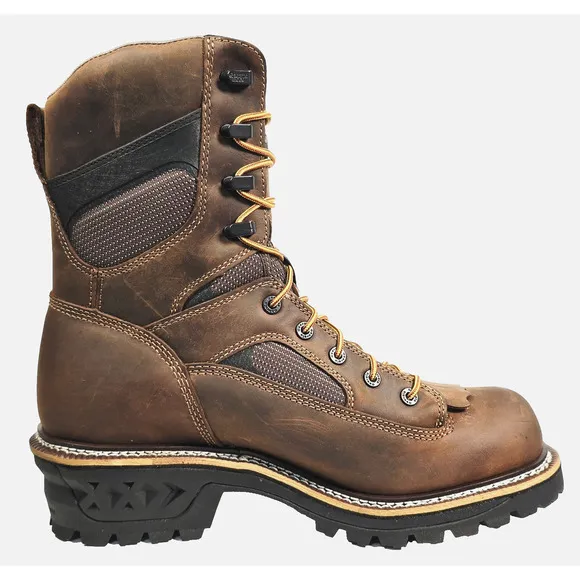 Georgia Boot LTX Men's Size 11.5M Brown Logger Waterproof 9&quot; Work Boots GB00616