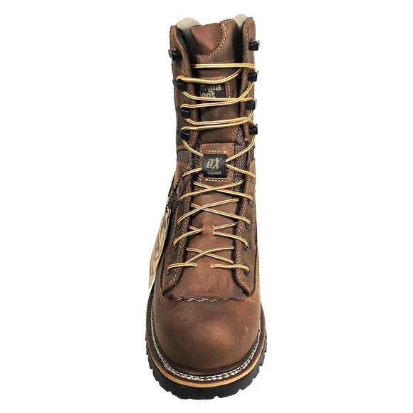 Georgia Boot LTX Men's Size 11.5M Brown Logger Waterproof 9&quot; Work Boots GB00616