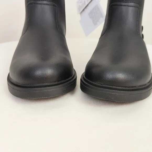 Geox J Eclair G. Ankle Boots Size 5.5 Girl's Black Studded Boots Booties Zip Up