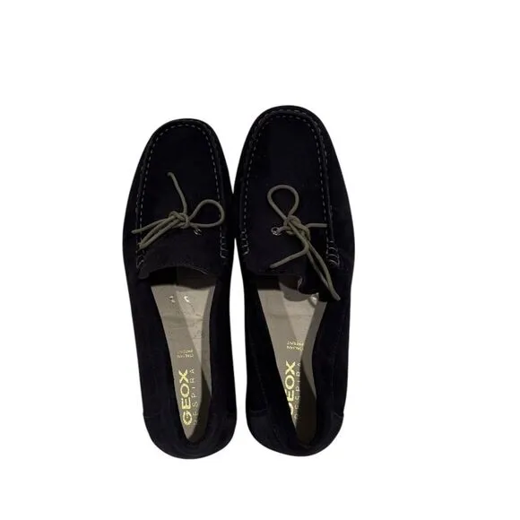 Geox Men's Black‎ Moccasins Slip On Stitched Loafers Slippers Size EU 44 / US 11