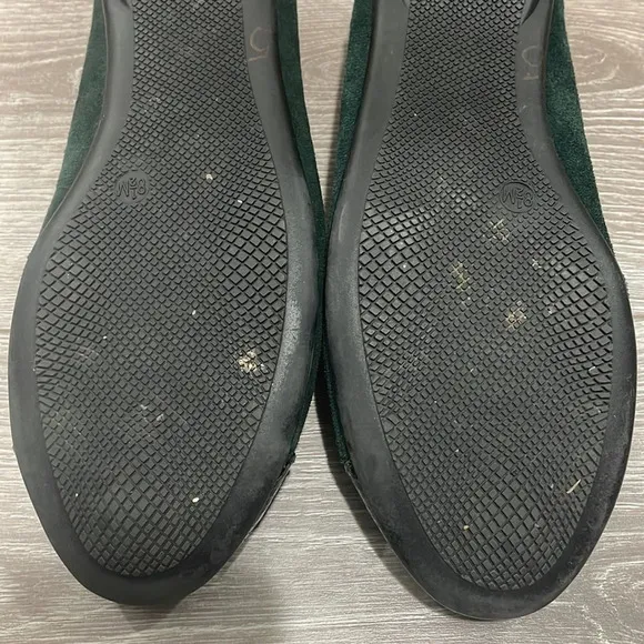 G.H. BASS &amp; CO Cara Green Leather Suede Reptile Ballet Flat 8.5