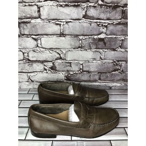 G.H. Bass &amp; Co. Weejuns Brown Leather Penny Loafers Shoes Men’s Sz 9.5D US/43EU