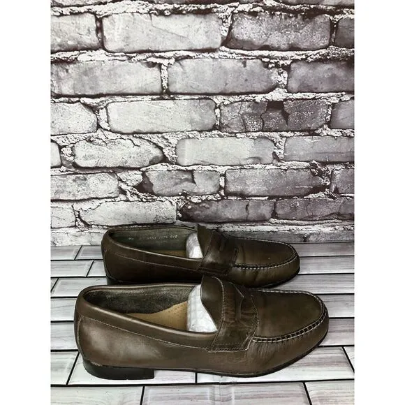 G.H. Bass &amp; Co. Weejuns Brown Leather Penny Loafers Shoes Men’s Sz 9.5D US/43EU