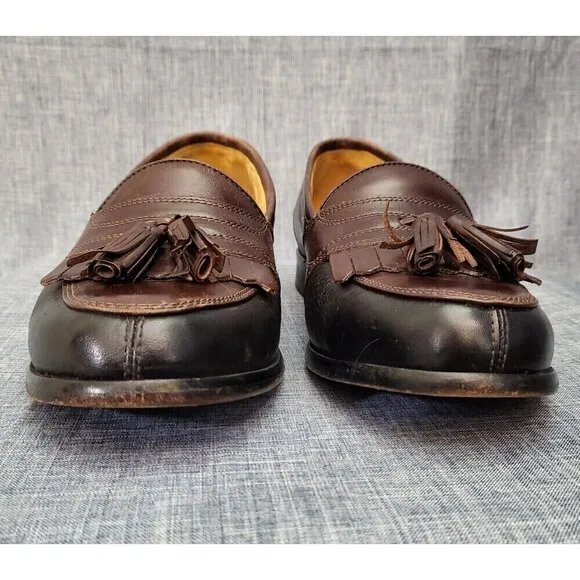 G.H. Bass Loafers Arnes Brown Leather Kiltie Tassel M024072  Men's 8M