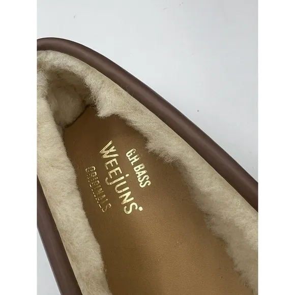 GH Bass Whitney Shearling Whiskey Loafer Flats Slip On Weejuns Various Sizes