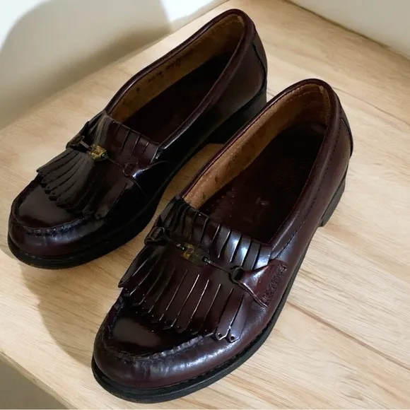 G.H.Bass Weejuns Oxblood Leather Loafers Kiltie Horse-Bit Women’s Size 6 Casual