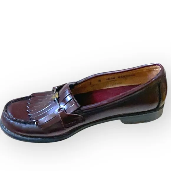 G.H.Bass Weejuns Oxblood Leather Loafers Kiltie Horse-Bit Women’s Size 6 Casual