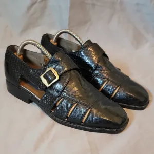 Giorgio Brutini Black LeathLoafers with Sleek Design