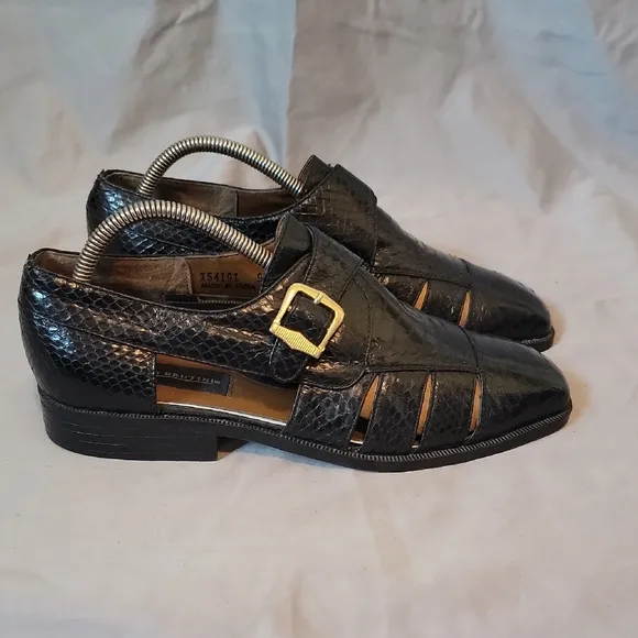 Giorgio Brutini Black LeathLoafers with Sleek Design