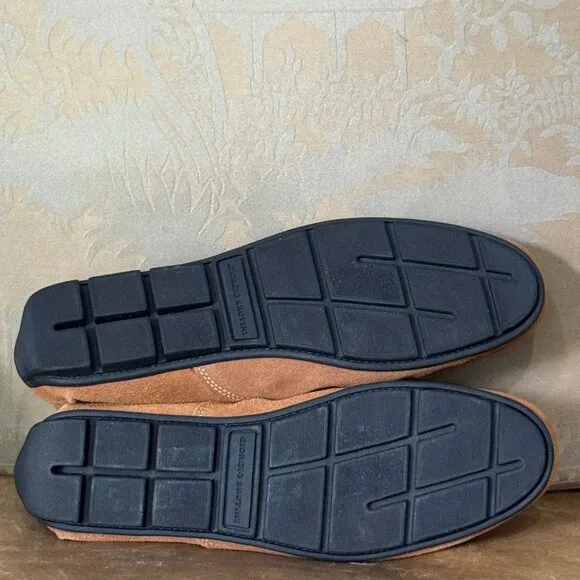 Giorgio Brutini Le Glove Brown Suede Leather Driving Loafers Moccasins 9.5 M