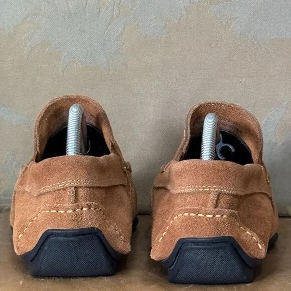 Giorgio Brutini Le Glove Brown Suede Leather Driving Loafers Moccasins 9.5 M