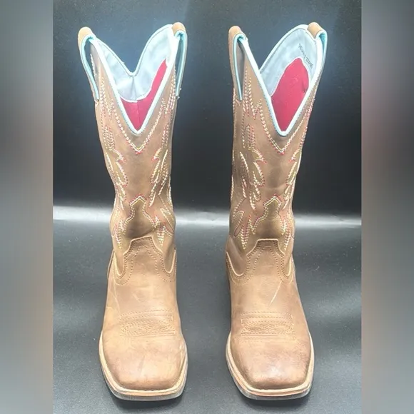 Girl’s Western Cowboy Mid Calf Square Toe Cowgirl Boots