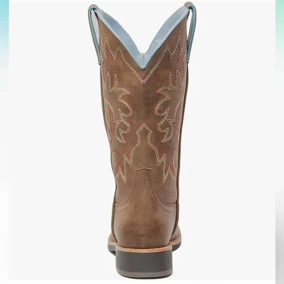 Girl’s Western Cowboy Mid Calf Square Toe Cowgirl Boots