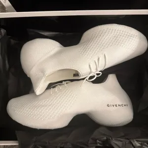 Givenchy White Sculptural Sneakers with Knit Upper